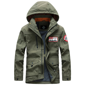 Men'S Hooded Casual Youth Loose Stand Collar Jacket