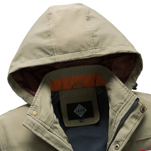 Men'S Hooded Casual Youth Loose Stand Collar Jacket