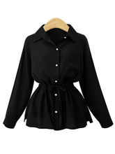 Load image into Gallery viewer, Spring Summer Loose Elastic Waist Shirt for Women