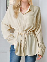 Load image into Gallery viewer, Spring Summer Loose Elastic Waist Shirt for Women
