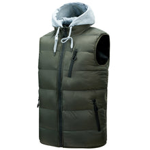 Load image into Gallery viewer, Men&#39;S Hooded Autumn Warm Sleeveless Cotton Vest