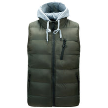 Load image into Gallery viewer, Men&#39;S Hooded Autumn Warm Sleeveless Cotton Vest