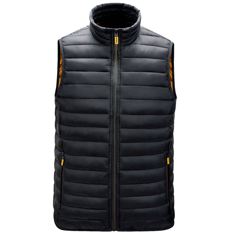 Men'S Autumn Stand-Up Collar Waistcoat Warm Vest