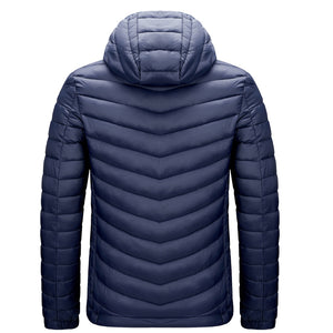 Men'S Hooded Removable Autumn Warm Cotton Jacket