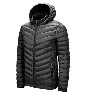 Men'S Hooded Removable Autumn Warm Cotton Jacket