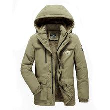 Load image into Gallery viewer, Men&#39;S Mid-Length Casual Plus Fleece Hooded Warm Cotton Coat