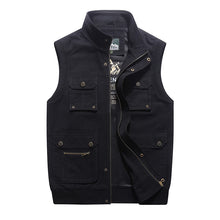 Load image into Gallery viewer, Men&#39;S Casual Vest Multi-Pocket Pure Cotton Loose Large Size Vest