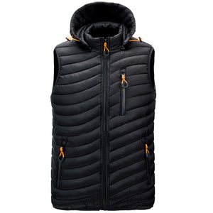 Men'S Cotton Hooded Zipper Warm Jacket