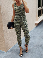 Load image into Gallery viewer, Camouflage Print High Waist Slim Fit Casual Vest Jumpsuit