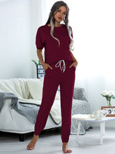 Load image into Gallery viewer, Women&#39;S Casual Solid Color Puff Sleeve Short Sleeve Two-Piece Suit