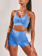 Load image into Gallery viewer, Sling Sleeveless Drawstring Shorts Yoga Fitness Suit