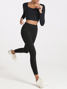 Yoga Wear Long Sleeve T-shirt Tight Sports Top