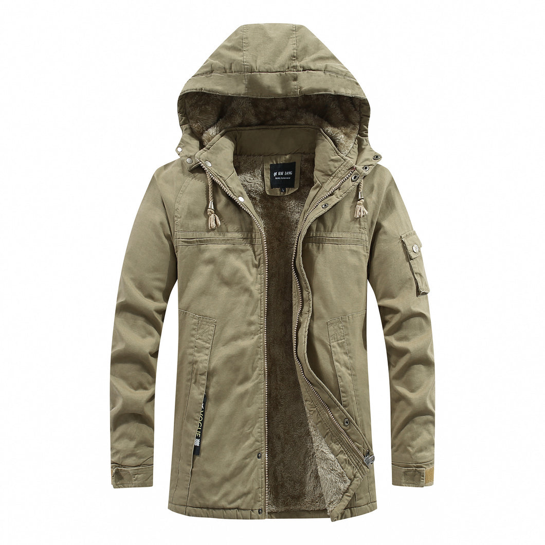 Men'S Hooded Pure Cotton Winter Casual Jacket