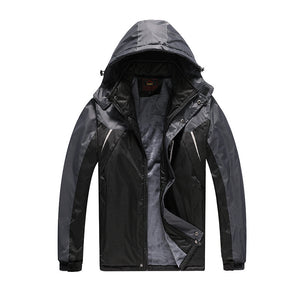 Men'S Detachable Hood And Velvet Padded Outdoor Padded Coat