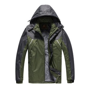 Men'S Detachable Hood And Velvet Padded Outdoor Padded Coat