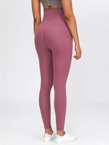 Pure Color Stretch High Waist Wrap Yoga Pants