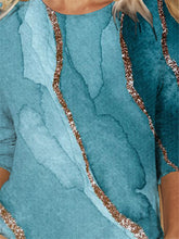 Load image into Gallery viewer, Fashion Pullover Long Sleeve Printed Loose Round Neck T-shirt Top