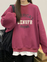 Load image into Gallery viewer, Fake Two Loose Long Sleeve Round Neck Pullover Sweatshirt