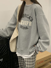 Load image into Gallery viewer, Fake Two Loose Long Sleeve Round Neck Pullover Sweatshirt