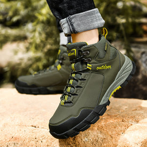 Men'S Warm And Velvet Non-Slip Wear-Resistant Outdoor Sports Snow Boots