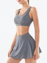 Load image into Gallery viewer, Two-piece Yoga Bra High Waist Hip-lifting Sports Short Skirt