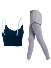 Load image into Gallery viewer, Sports Vest Shockproof Quick-drying Fitness Pants Yoga Two-piece Suit