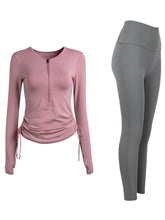 Load image into Gallery viewer, Two-piece Long-sleeved Quick-drying Top Yoga Pants