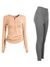 Load image into Gallery viewer, Two-piece Long-sleeved Quick-drying Top Yoga Pants