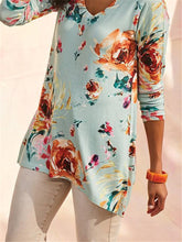 Load image into Gallery viewer, Long-sleeved Printing Casual T Shirt V-neck Tops