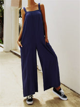 Load image into Gallery viewer, Sling Tube Top Loose Overalls Casual Solid Color Jumpsuit