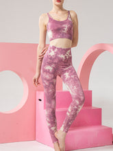 Load image into Gallery viewer, Tie-dye Printed High-elastic Yoga Sport Suit