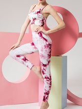 Load image into Gallery viewer, Fashion Casual Tie-dye Printed Yoga Sports Suit