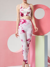 Load image into Gallery viewer, Fashion Casual Tie-dye Printed Yoga Sports Suit