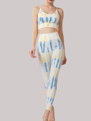 Tie-dye Yoga High-elastic Sweat-absorbing Sports Suit