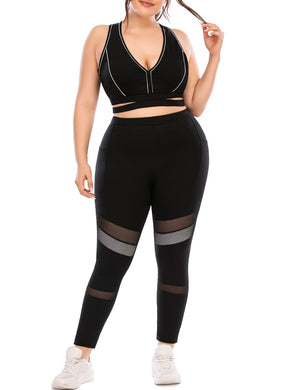 Plus Size Yoga Fitness Sports Suit