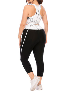 Plus Size Sports Bra Tight Yoga Suit