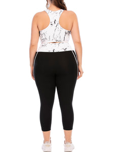 Plus Size Sports Bra Tight Yoga Suit