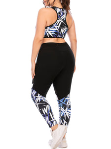 Plus Size Fitness Yoga Bra Sports Suit