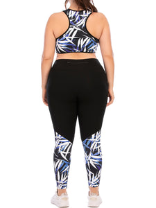 Plus Size Fitness Yoga Bra Sports Suit