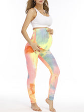 Load image into Gallery viewer, Pregnant Women Tie-dye Sports Belly Lift Yoga Pants