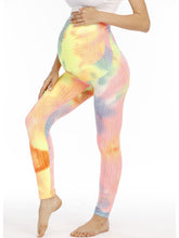 Load image into Gallery viewer, Pregnant Women Tie-dye Sports Belly Lift Yoga Pants