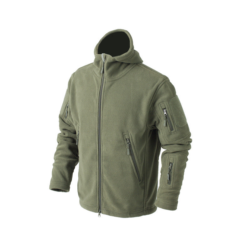 Autumn And Winter Warm Polar Fleece Outdoor Hooded Jacket