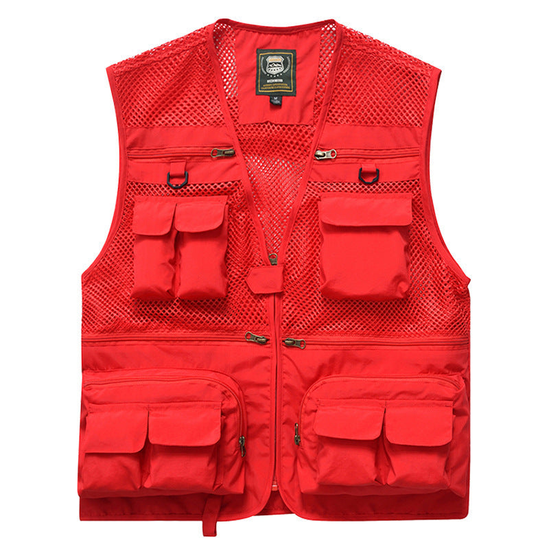 Spring And Summer Outdoor Multi-Pocket Climbing Vest