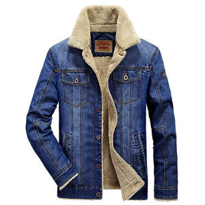 Autumn And Winter Casual Plus Cashmere Denim Jacket