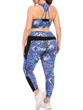 Load image into Gallery viewer, Plus Size Yoga Sports Bra Fitness Suit