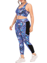 Load image into Gallery viewer, Plus Size Yoga Sports Bra Fitness Suit