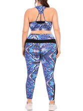 Load image into Gallery viewer, Plus Size Yoga Sports Bra Fitness Suit