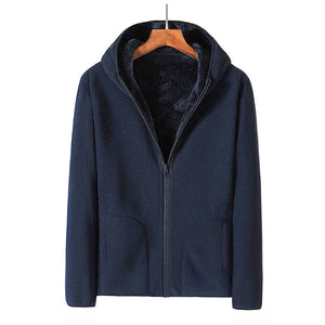 Men'S Winter Warm Thick Polar Fleece Hooded Jacket