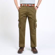 Load image into Gallery viewer, Men&#39;S Cotton Plus Cashmere Casual Straight Multi-Pocket Overalls