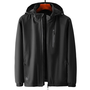 Men'S Sports Outdoor Plus Velvet Waterproof Hooded Jacket